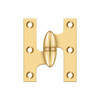 Deltana Hardware Deltana OK2520 2-1/2" X 2" OLIVE KNUCKLE HINGES, HANDED, SOLID BRASS 
