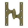 Deltana Hardware Deltana OK6045B 6" X 4-1/2" HINGE OLIVE KNUCKLE HINGES, HANDED, SOLID BRASS 