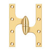 Deltana Hardware Deltana OK6045B 6" X 4-1/2" HINGE OLIVE KNUCKLE HINGES, HANDED, SOLID BRASS 