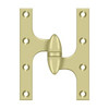 Deltana Hardware Deltana OK6045B 6" X 4-1/2" HINGE OLIVE KNUCKLE HINGES, HANDED, SOLID BRASS 