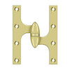 Deltana Hardware Deltana OK6045B 6" X 4-1/2" HINGE OLIVE KNUCKLE HINGES, HANDED, SOLID BRASS 