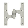 Deltana Hardware Deltana OK6050B 6" X 5" HINGE OLIVE KNUCKLE HINGES, HANDED, SOLID BRASS 
