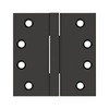 Deltana Hardware Deltana DSBS4 4"X 4" SQUARE KNUCKLE HINGES, SOLID BRASS 