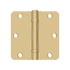 Deltana S35R4BB 3-1/2" X 3-1/2" X 1/4" RADIUS HINGE, BALL BEARING, STEEL MATERIAL