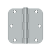Deltana S35R5 3-1/2" X 3-1/2" X 5/8" RADIUS HINGE, RESIDENTIAL THICKNESS, STEEL MATERIAL