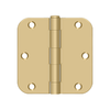 Deltana S35R5 3-1/2" X 3-1/2" X 5/8" RADIUS HINGE, RESIDENTIAL THICKNESS, STEEL MATERIAL