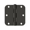 Deltana S35R5BB 3-1/2" X 3-1/2" X 5/8" RADIUS HINGE, BALL BEARING, STEEL MATERIAL