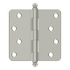 Deltana Hardware Deltana S44R4BT 4" X 4" X 1/4" RADIUS HINGE, WITH BALL TIPS,STEEL MATERIAL 