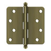 Deltana Hardware Deltana S44R4BT 4" X 4" X 1/4" RADIUS HINGE, WITH BALL TIPS,STEEL MATERIAL 