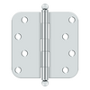 Deltana S44R5BT 4" X 4" X 5/8" RADIUS HINGE, WITH BALL TIPS,STEEL MATERIAL
