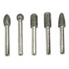 Big Horn 5PC Diamond Burr Set - 1/4 Inch Shank, 50 Grit - Coarse 19391