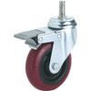 Woodstock International Woodstock Steelex 5" Polyurethane Swivel Caster, Threaded Mount with Double Lock D2618 