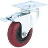 Woodstock Steelex 4" Polyurethane Swivel Caster, Plate Mount with Double Lock D2610