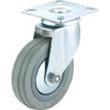 Woodstock SteeleX 3" Gray Rubber Swivel Caster, Plate Mount D2594