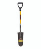 Seymour Midwest Drain Spade 14", 14 Ga.Front Turn Step Open Back, 30" Yellow D-Grip Fiberglass Handle 49557