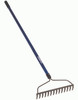 Seymour Midwest Bow Rake, Welded 14 Tine 15" Head, 60" Blue Fiberglass Handle 42324