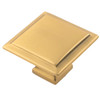 Belwith Keeler Studio II Series 1-1/2 inch  Solid Brass Square Knob 5 Finishes