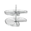  Rev-A-Shelf (2) Shelf Chrome Kidney Shape Lazy Susan 5472 Series 