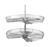  Rev-A-Shelf (2) Shelf Chrome Kidney Shape Lazy Susan 5472 Series 