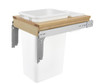  Rev-A-Shelf Double 35 Qt. Pullout Top Mount Wood and White Waste Container for Full Access Cabinet 4WCTM-18DM2-419-FL 