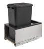 Rev-A-Shelf Rev-a-shelf Stainless Steel Bottom Mount LEGRABOX Waste Pullout w/Single Black 50 qt. Container and BLUMOTION Soft-Close for Full Access 15" Base 5LB-1550SSBL-118 