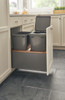 Rev-A-Shelf Rev-a-shelf Walnut Bottom Mount LEGRABOX Waste Pullout w/Double Orion Gray 35 qt. Containers and BLUMOTION Soft-Close for Full Access 18" Base 5LB-1835OGWN-213 