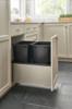 Rev-A-Shelf Rev-a-shelf Stainless Steel Bottom Mount LEGRABOX Waste Pullout w/Double Black 50 qt. Container and BLUMOTION Soft-Close for Full Access 18" Base 5LB-1850SSBL-218 
