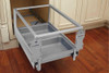 Rev-A-Shelf Rev-a-shelf Double 27Qt. Pull-Out Brushed Aluminum and White Waste Container with Rev-A-Motion 5149-1527DM-211 