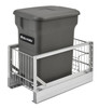 Rev-A-Shelf Rev-a-shelf Aluminum Bottom Mount Waste Pullout with Single Green 24 Qt. Compo+ Container w/Soft-Close for 30" sink base or 15" base 5349-15CKxx-1 