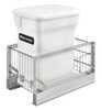 Rev-A-Shelf Rev-a-shelf Aluminum Bottom Mount Waste Pullout with Single Green 24 Qt. Compo+ Container w/Soft-Close for 30" sink base or 15" base 5349-15CKxx-1 