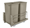 Rev-A-Shelf Rev-a-shelf Steel Bottom Mount Waste Container Double 27 Qt with Soft-Close 3 Colors to Choose From 53WC-1527SCDM Series 