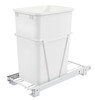Rev-A-Shelf Rev-a-shelf Single 35 Qt. 10-5/8 in. Wide Pull-Out White and White Waste Container with 3/4 Extension Slide RV-12PB 