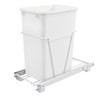 Rev-A-Shelf Rev-a-shelf Single 35 Qt. Pull-Out White Waste Container with Lid and Full-Extension Slides RV-12PB-LE 