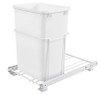 Rev-A-Shelf Rev-a-shelf White Wire Bottom Mount Waste Pullout Double White 35 qt. Containers and Full-Extension Slides for 18" Base RV-18PB-2 S 