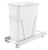Rev-A-Shelf Rev-a-shelf Single 30 Qt. Pull-Out White Waste Containers with Full-Extension Slides RV-9PB S 