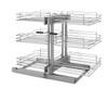 Rev-A-Shelf Rev-a-shelf Chrome Three-Tier Wire Basket Organizer for Blind Corner Cabinetr 15" or 18" Opening Soft-Close 5PS3 Series 