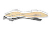 Rev-A-Shelf Rev-a-shelf Chrome Solid Bottom Single Shelf for Blind Corner Cabinet 3 Colors for 15"- 18" - 21" Opening 5371 Series 