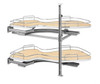 Rev-A-Shelf Rev-a-shelf Chrome Two-Tier Wire Bottom Shelves for Blind Corner Cabinet 3 Colors for 15"- 18" - 21" Opening 5372 Series 