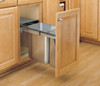 Rev-A-Shelf Rev-a-shelf 10-Liter and 20-Liter Stainless Steel Under Sink Waste Container Pullout w/ Door Mount 8-785-30-DM2SS 