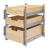 Rev-A-Shelf Rev-a-shelf Natural Maple Pilaster Kit w/ BLUMOTION Soft-Close for 18" Drawer/Door Base (2) Standard, One Tall, Silver Uprights 4PIL-18SC-SV-3 