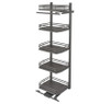 Rev-A-Shelf Rev-a-shelf Flat Wire Orion Gray Solid Bottom (5) Shelf Swing-Out Pantry for Full Access 18" or 24" Pantry w/Height Opening of 74" 5374 Series 