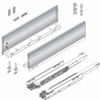  Blum 770K Series LEGRABOX Kit  125 Lb Capacity Full Extension 128.5mm Height 14-22 Inch, Orion Gray or Stainless Steel 