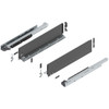 Blum 773K Series LEGRABOX Kit 170 Lb Capacity Full Extension 128.5mm Height 18-22 Inch Orion Gray