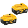 Dewalt DEWALT 20V MAX XR 8Ah Batteries  (2 PK) DCB208-2 