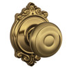  Schlage Lock F-Series Passage Knob Georgian Series with a Brookshire Rosette 