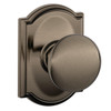  Schlage Lock F-Series Passage Knob Plymouth Series with a Camelot Rosette 