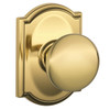  Schlage Lock F-Series Passage Knob Plymouth Series with a Camelot Rosette 