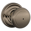 Schlage Lock Schlage F40 Series Privacy Knob Andover Series with a Andover Rosette 