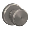 Schlage Lock Schlage F40 Series Privacy Knob Bowery Series with a Greyson Rosette 