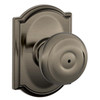 Schlage Lock Schlage F40 Series Privacy Knob Georgian Series with a Camelot Rosette 